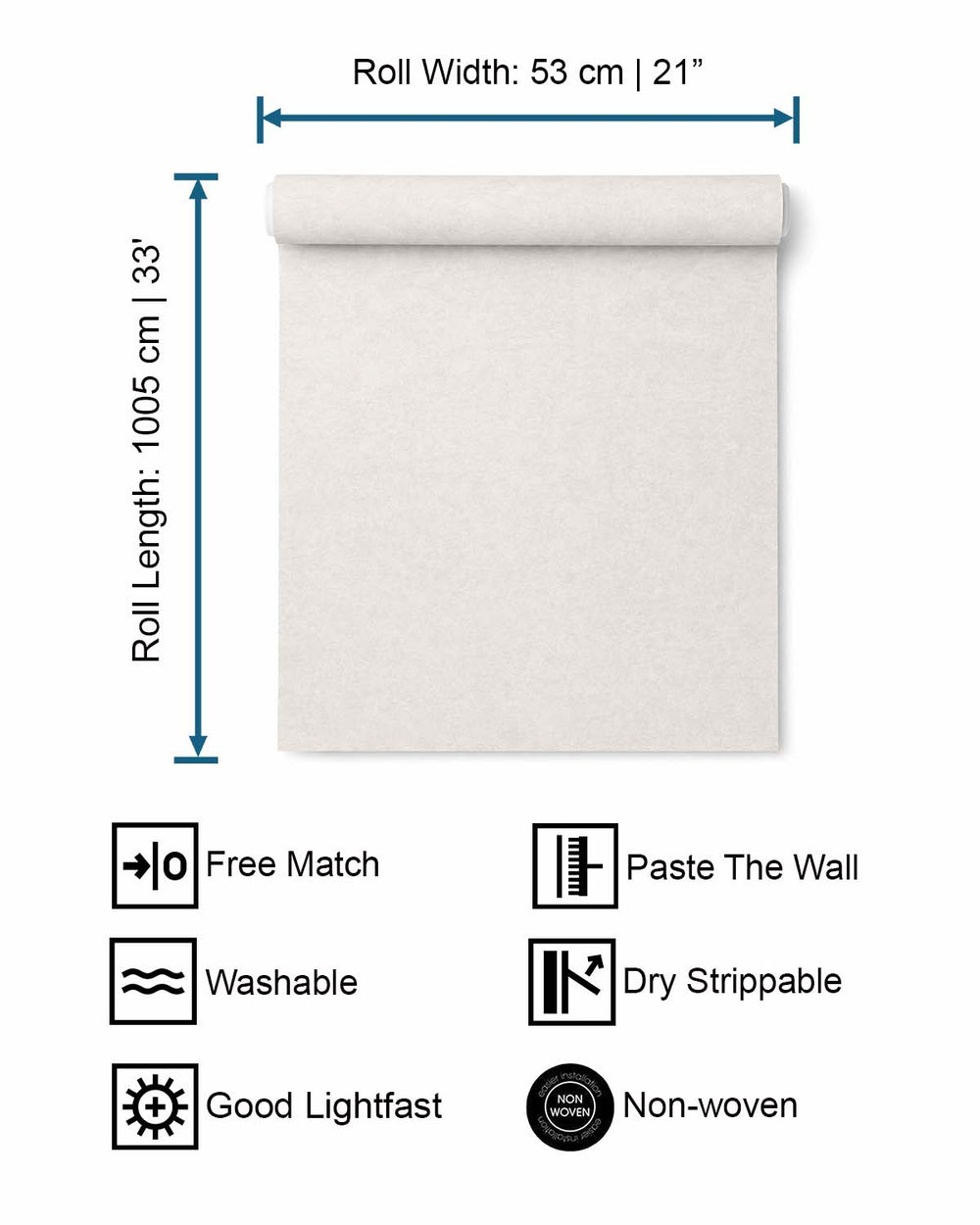 White Plain Cloudy Concrete Wallpaper R8061
