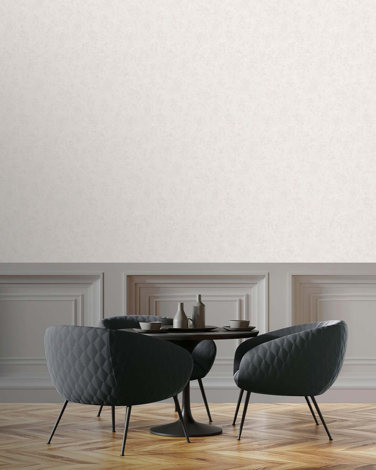 White Plain Cloudy Concrete Wallpaper R8061