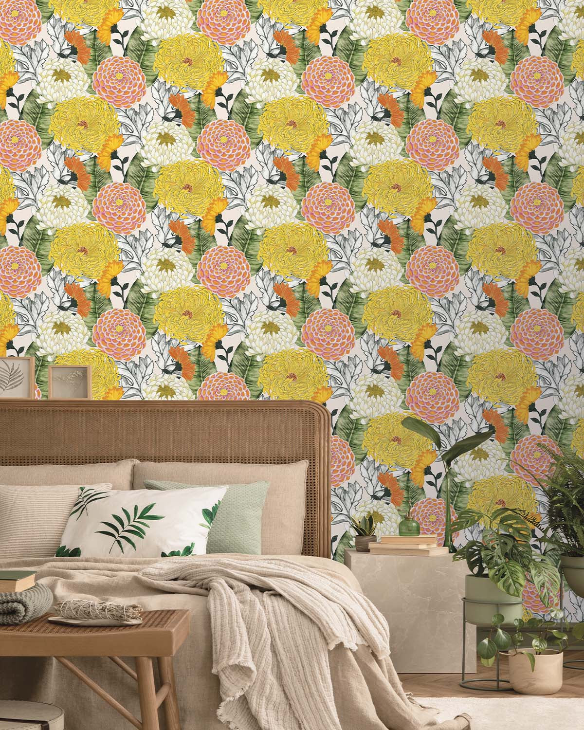 Orange Bold Floral Blossoms R8125