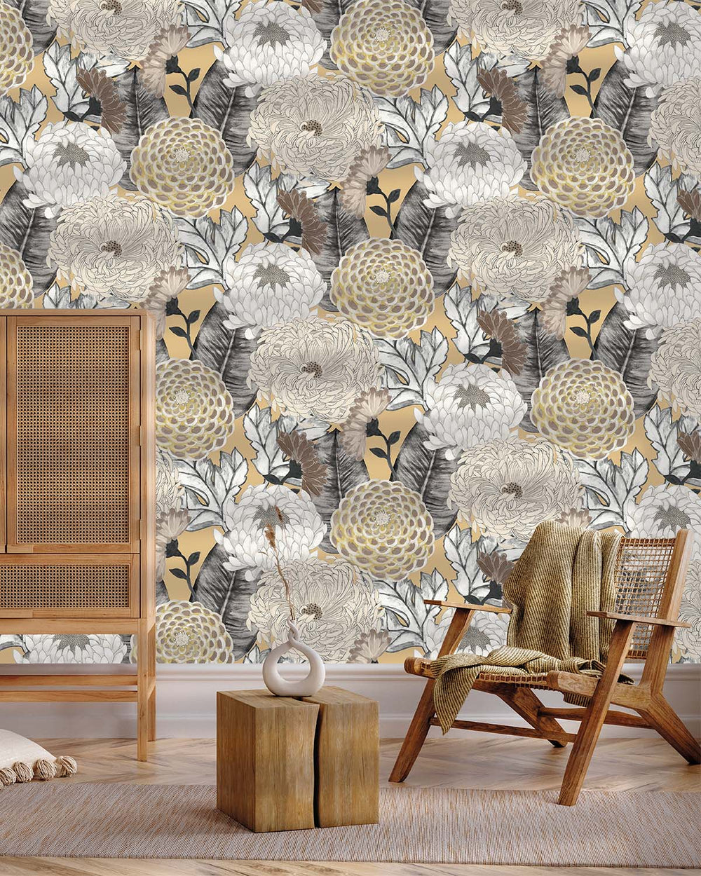 Sand Bold Floral Blossoms R8126