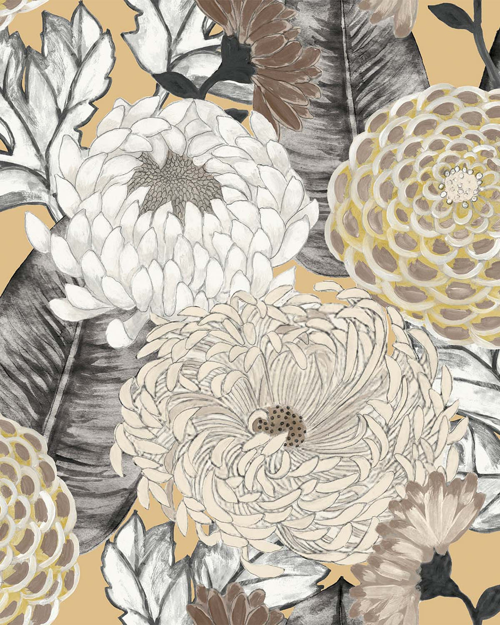 Sand Bold Floral Blossoms R8126