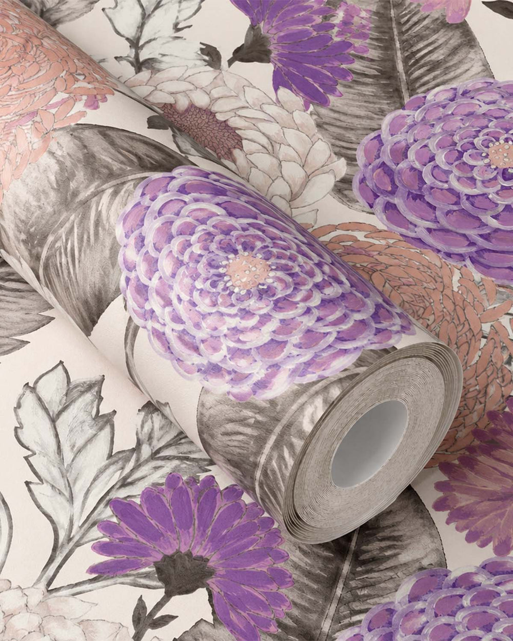 Purple Bold Floral Blossoms R8128