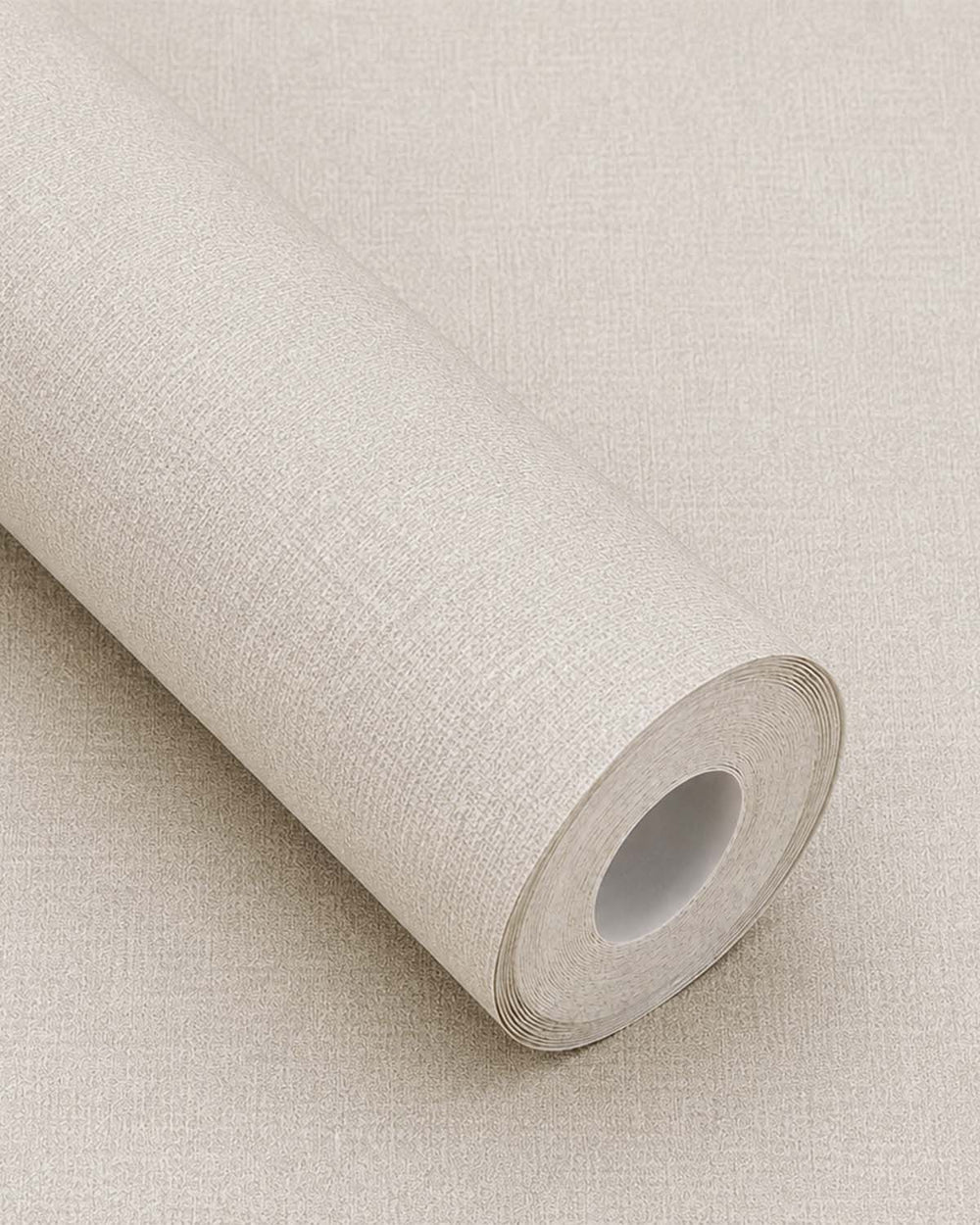 White Plain Fabric Like Textured Wallpaper R8159