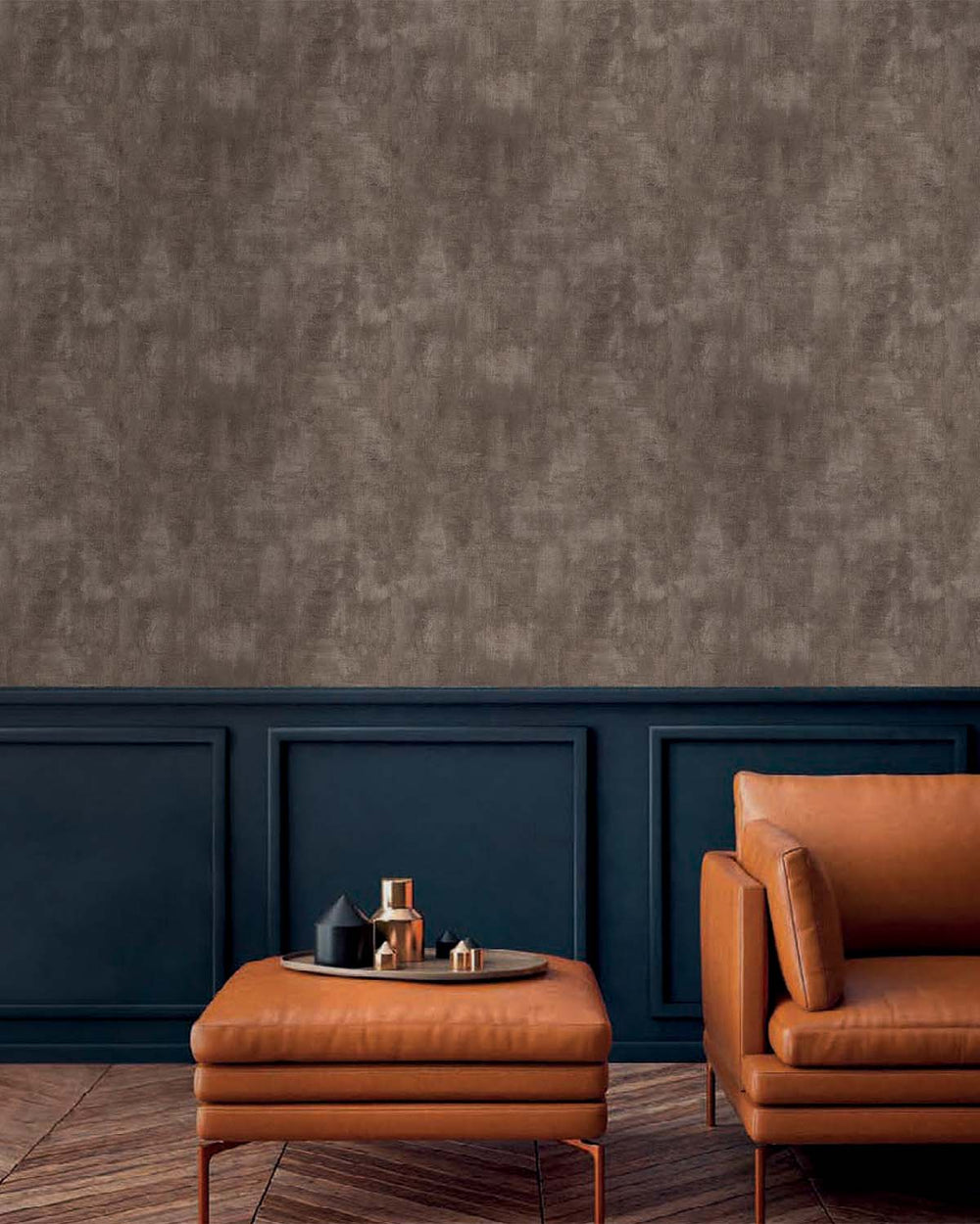 Brown Plain Textured Wallpaper R8205