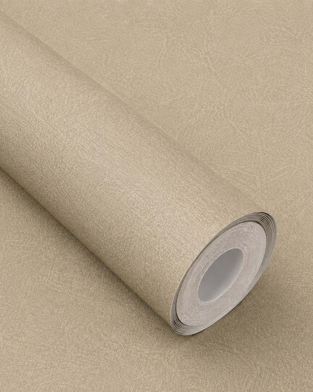 Beige Plain Leather Textured Wallpaper R8213