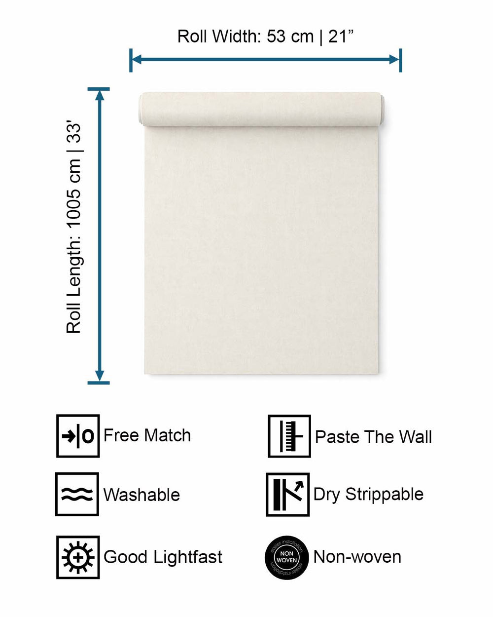 Beige Plain Textured Wallpaper R8362
