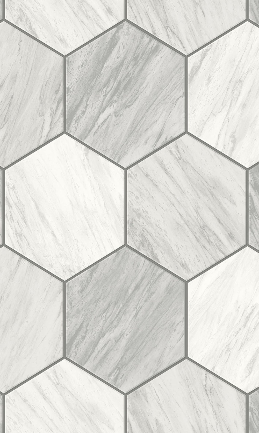 White Dove Geometric Hexagon Wallpaper R8513