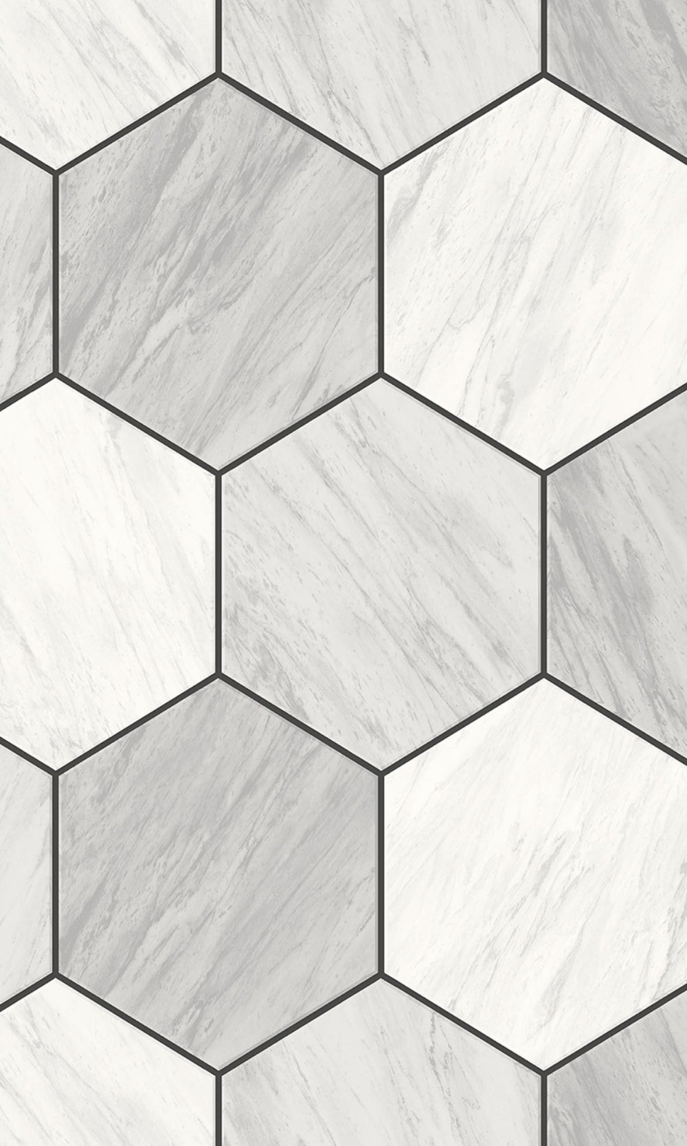 Carrara Geometric Hexagon Wallpaper R8514