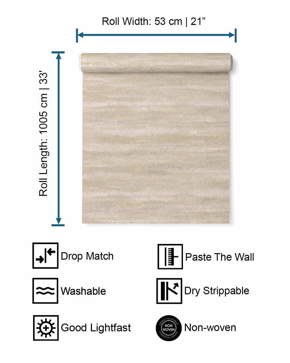 Neutral Metallic Glassbeads Wallpaper R8430