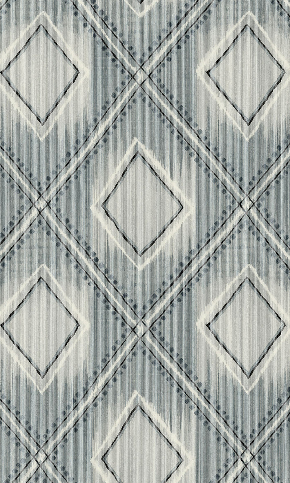 Charcoal Blue  Geometric Diamond  Wallpaper R8554
