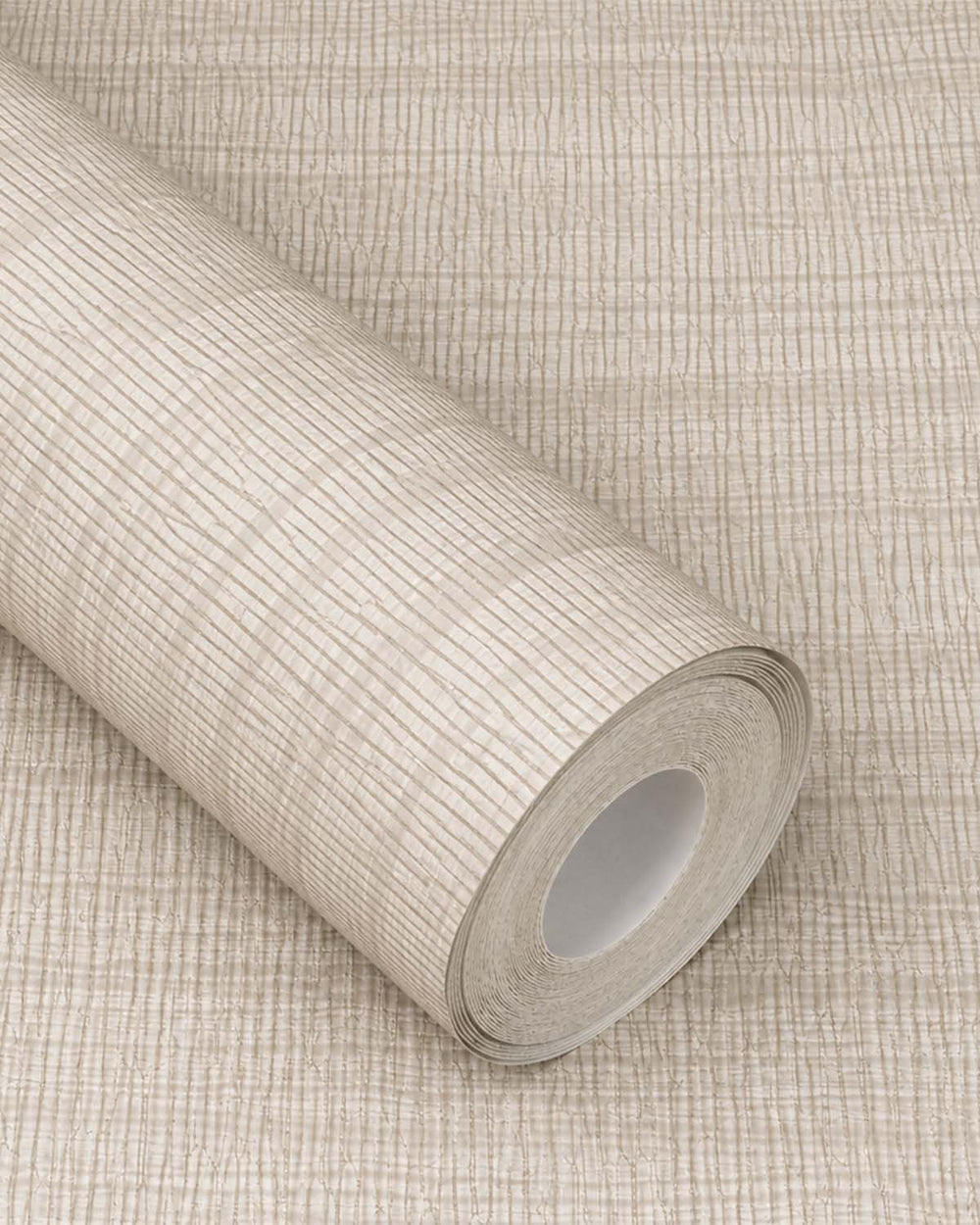 Beige Plain Natural Faux Wallpaper R8701