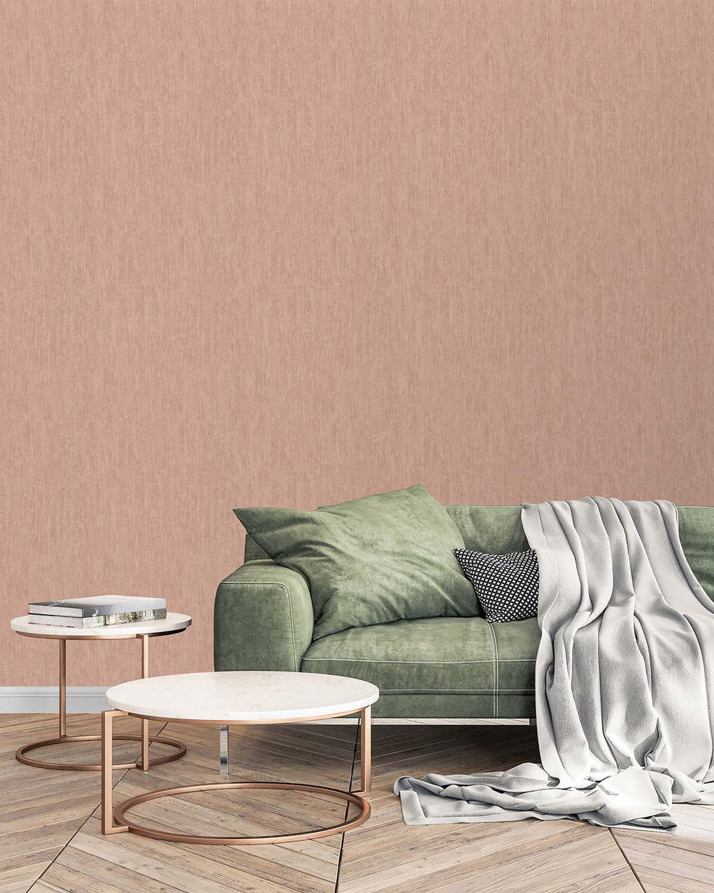 Pink Plain Textured Wallpaper R8712