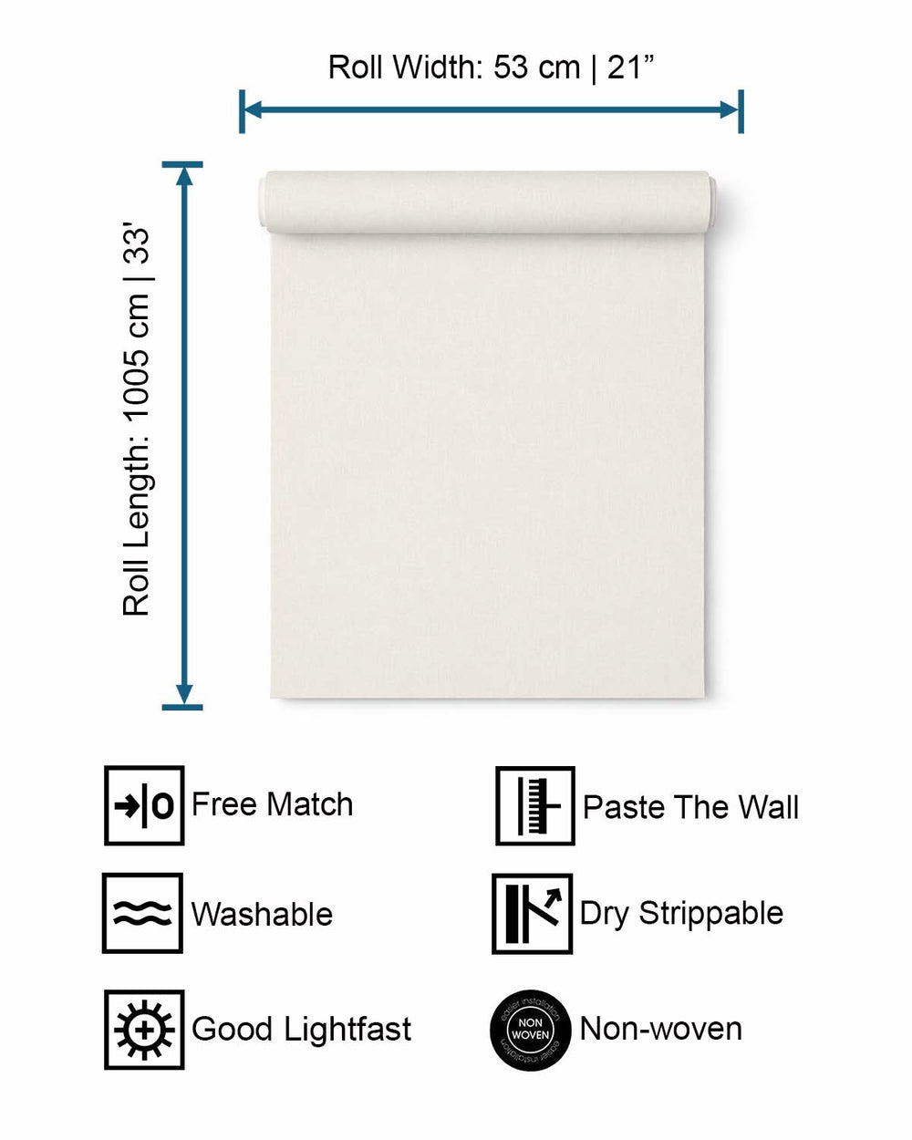 White Textured Plain Textile Wallpaper R8739