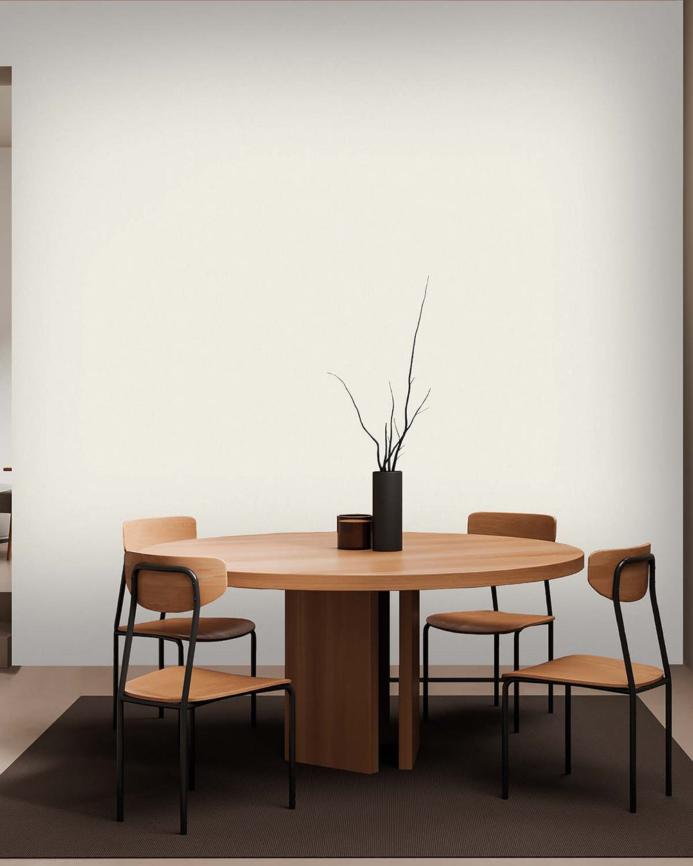 White Textured Plain Textile Wallpaper R8739