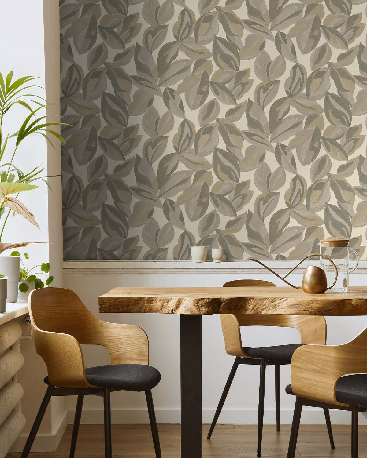 Beige Nicolai Leaf Tropical Wallpaper R8784