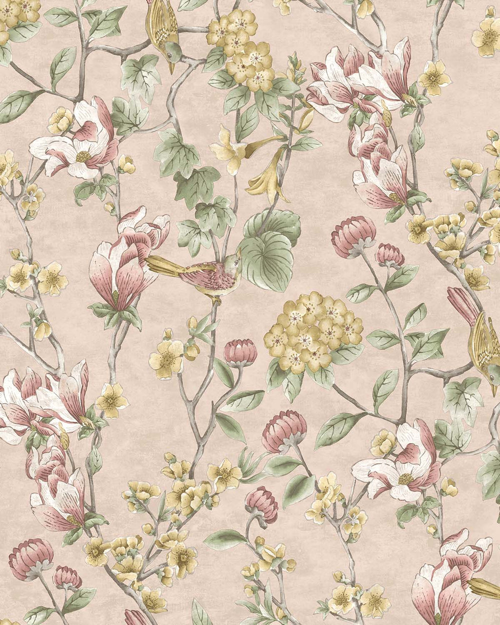 Pink Floral Trail Tropical Wallpaper R8795