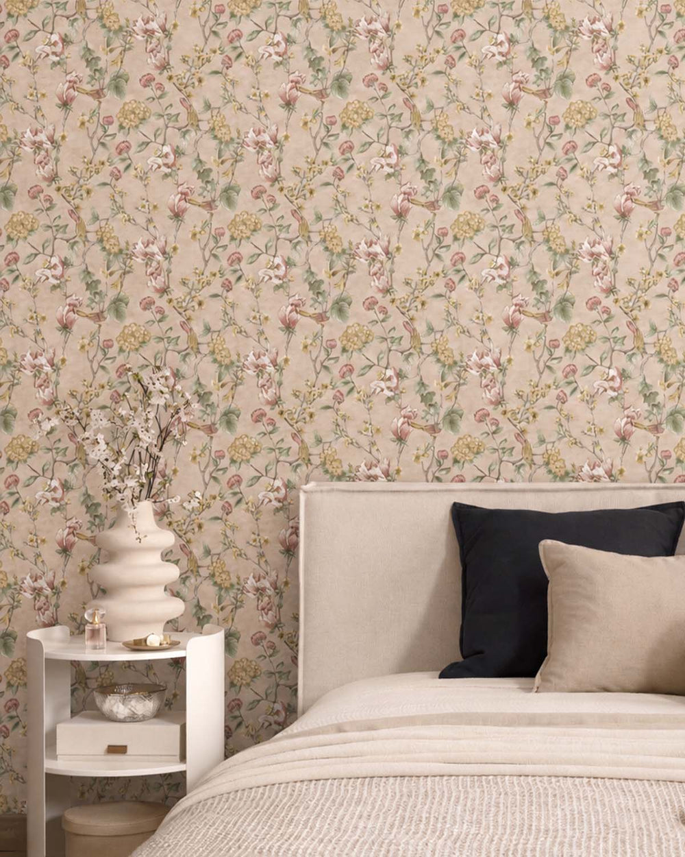 Pink Floral Trail Tropical Wallpaper R8795