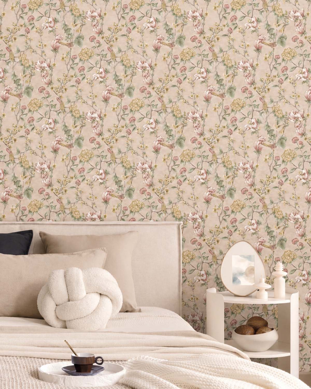 Pink Floral Trail Tropical Wallpaper R8795