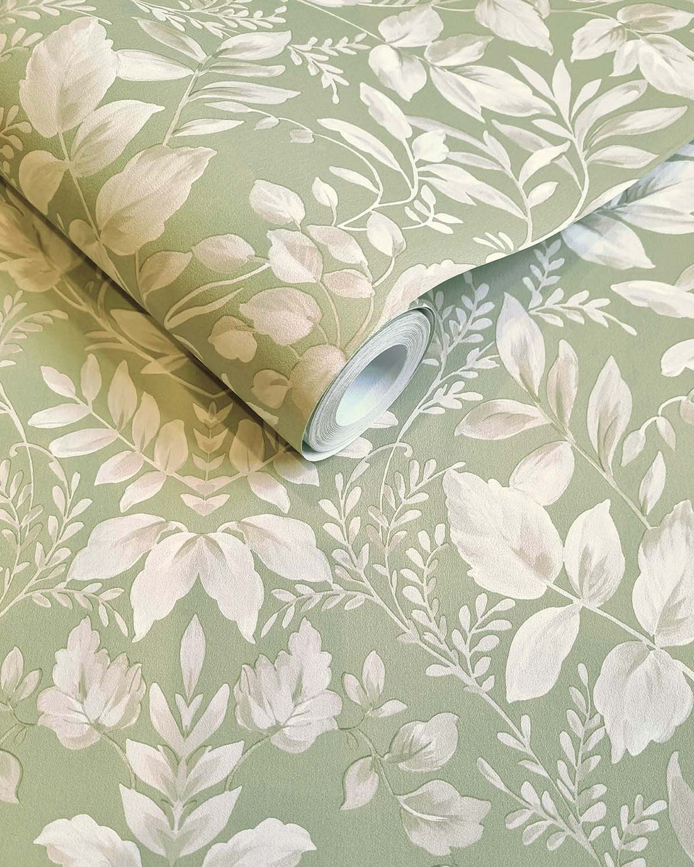 Sage Lush Overgrown Botanical Wallpaper R8822