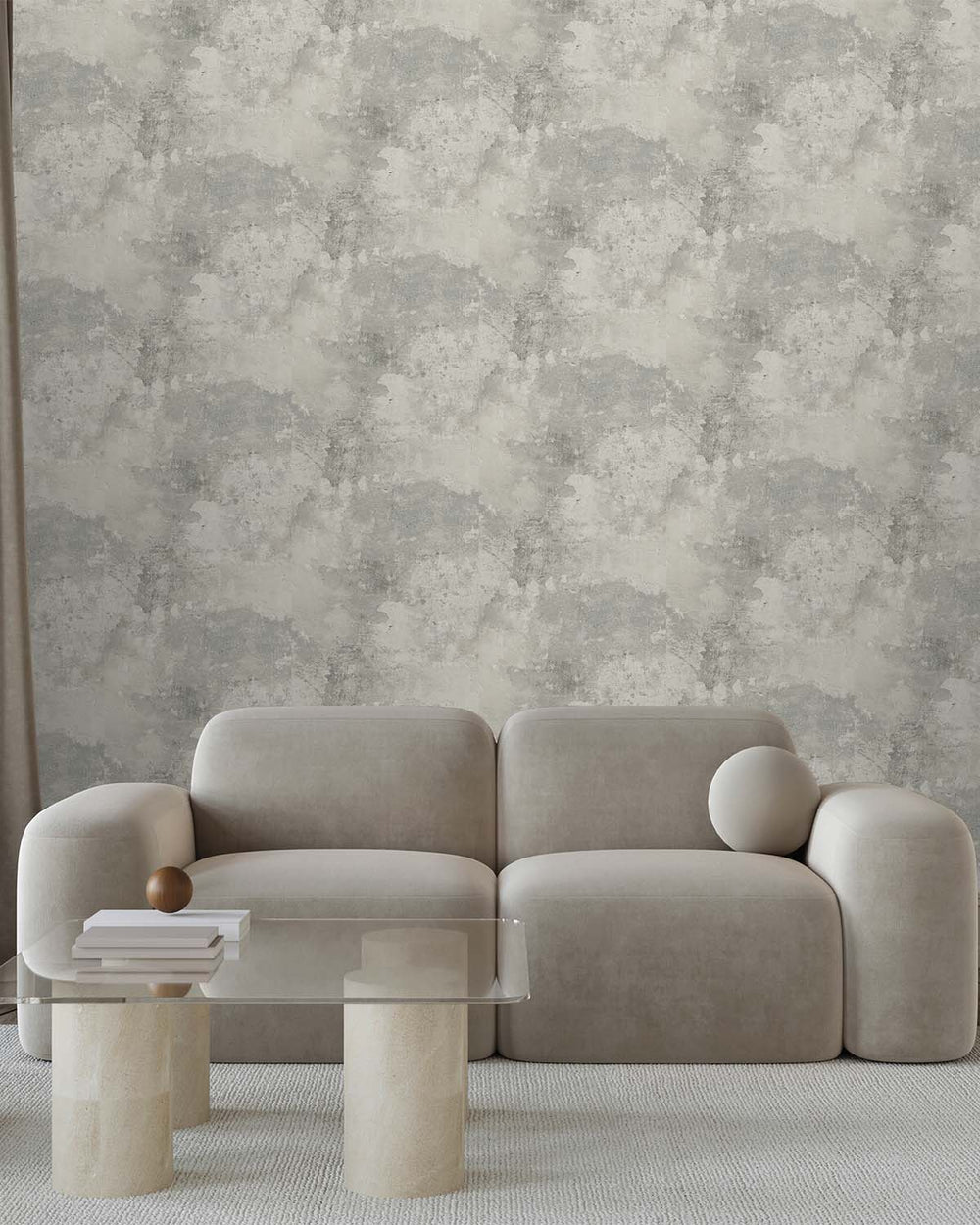 Grey Old Concrete Effect Textured Wallpaper R8892