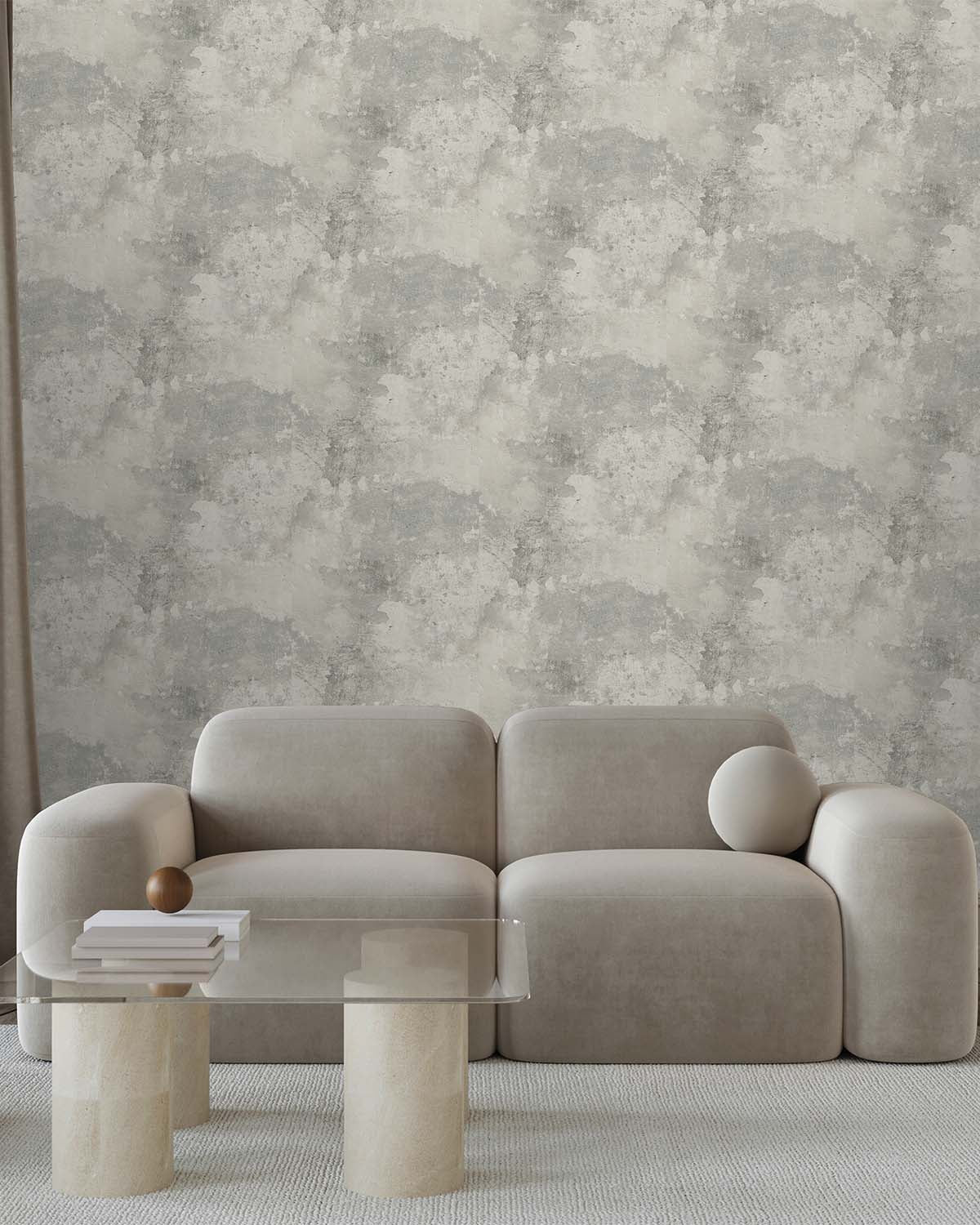 Grey Old Concrete Effect Textured Wallpaper R8892