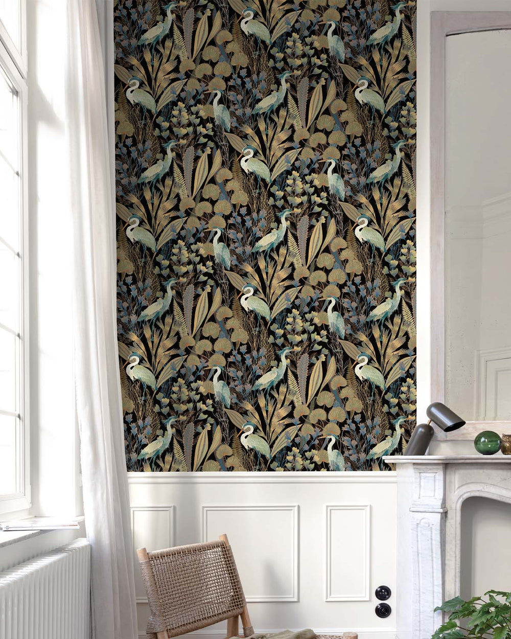 Black Heron Birds Tropical Wallpaper R8895