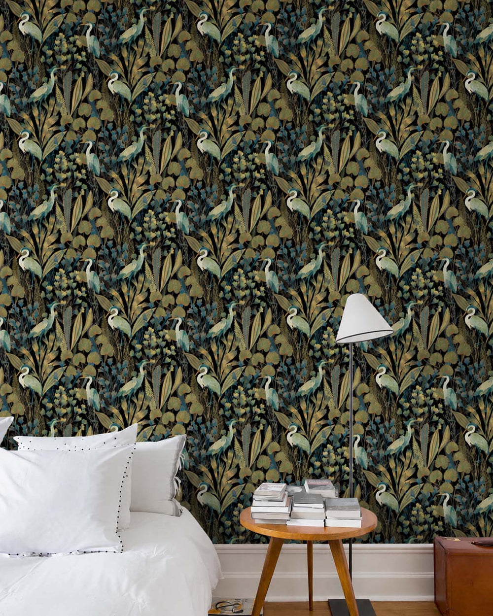 Black Heron Birds Tropical Wallpaper R8895