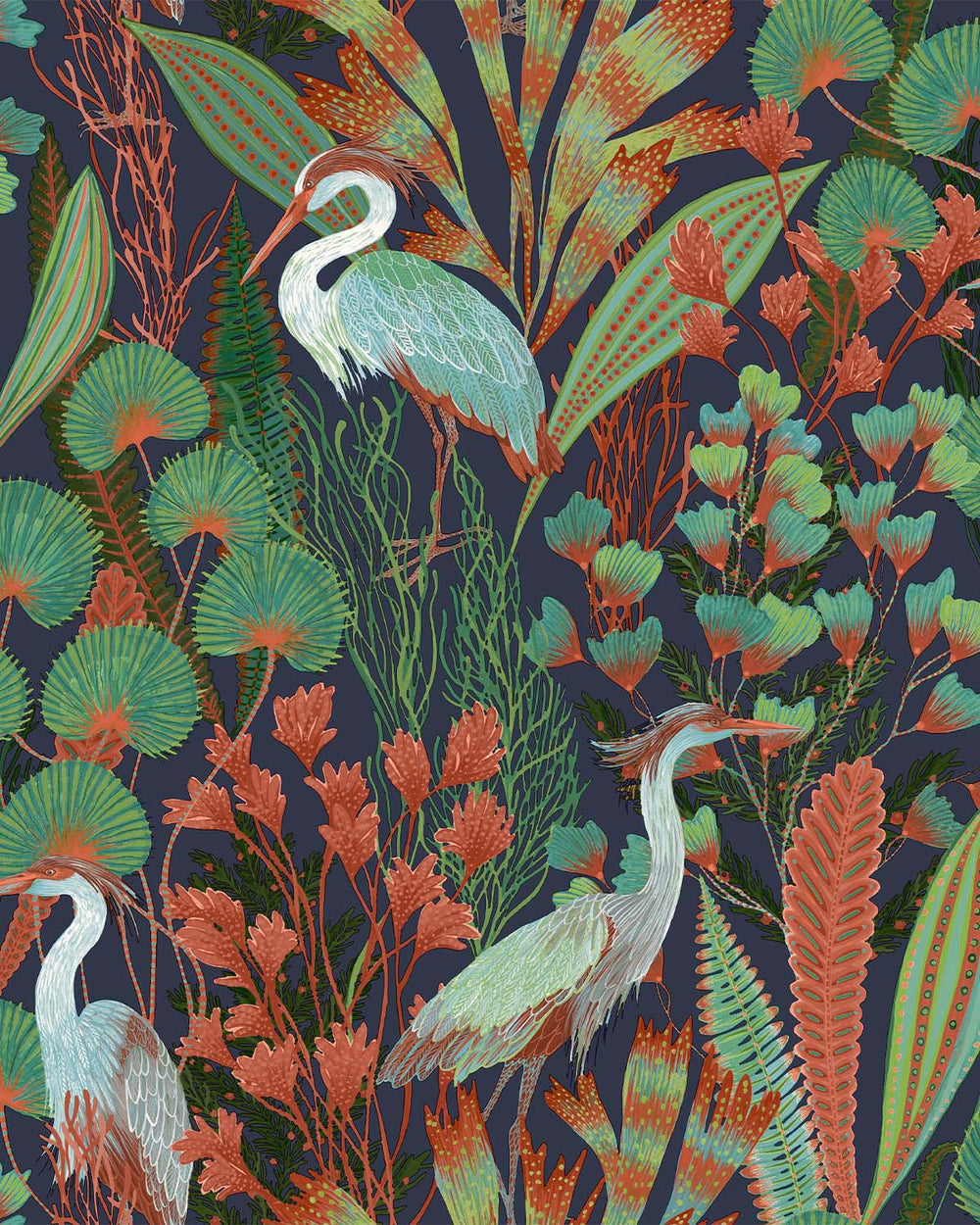 Blue Heron Birds Tropical Wallpaper R8896