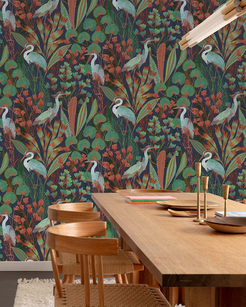 Blue Heron Birds Tropical Wallpaper R8896