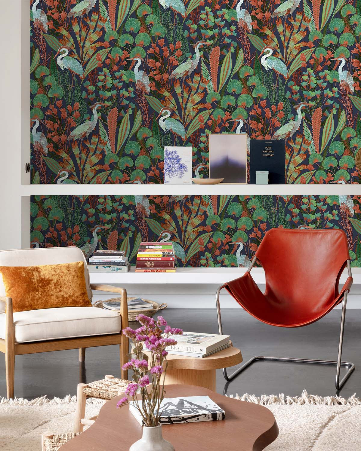 Blue Heron Birds Tropical Wallpaper R8896
