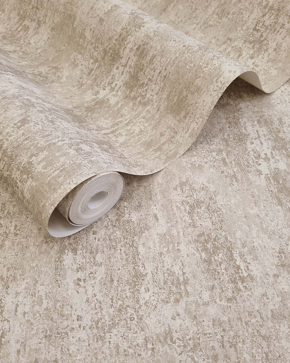Taupe Scratched Concrete Textured Wallpaper R8937