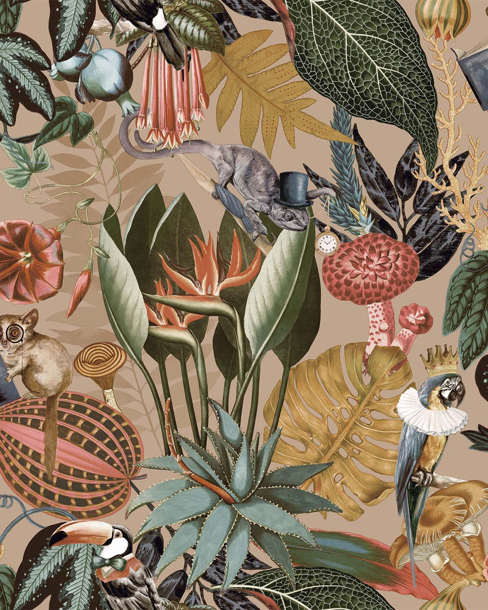 Gold A Tropical Soiree Wallpaper Wallpaper R8966
