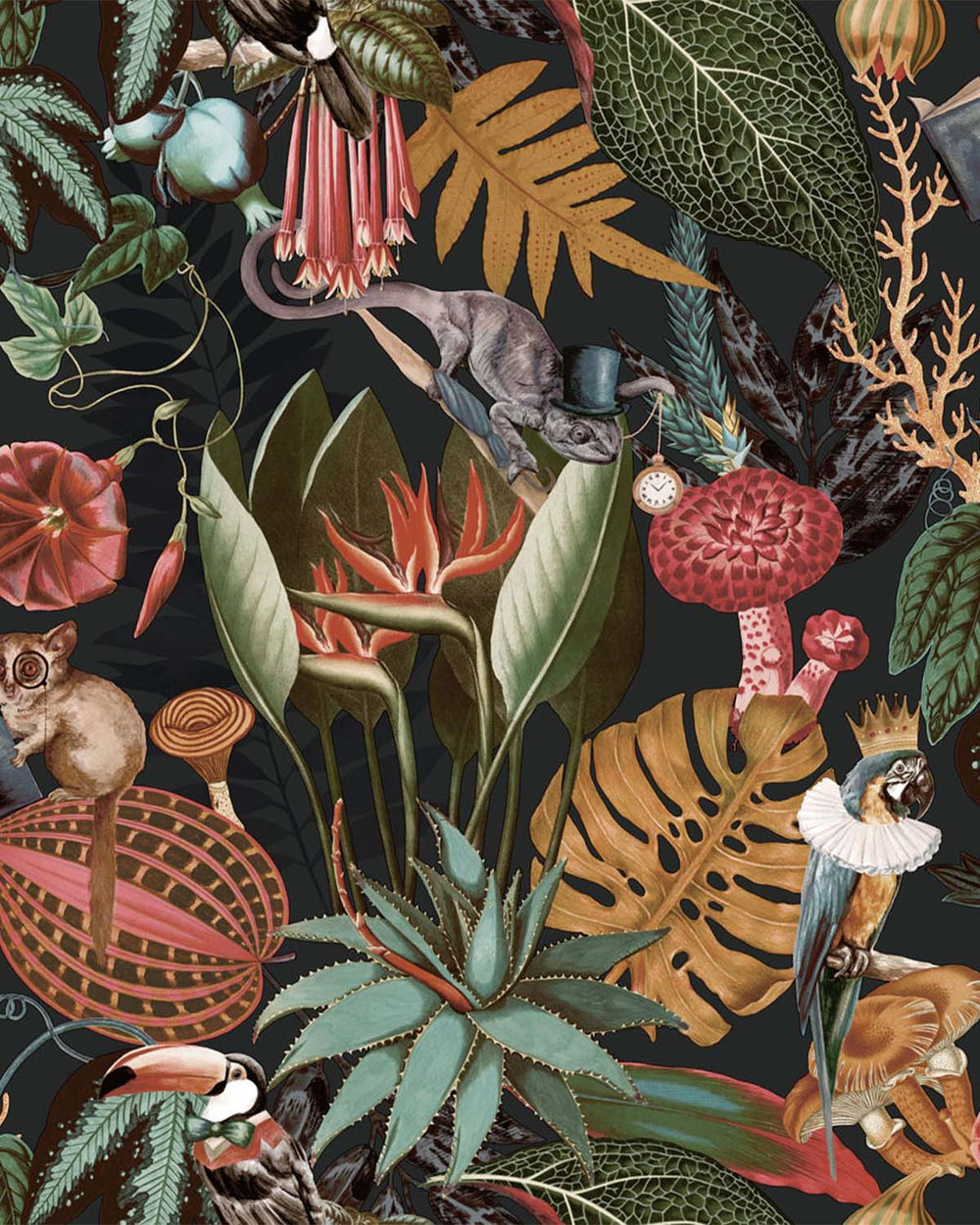 Black A Tropical Soiree Wallpaper R8967