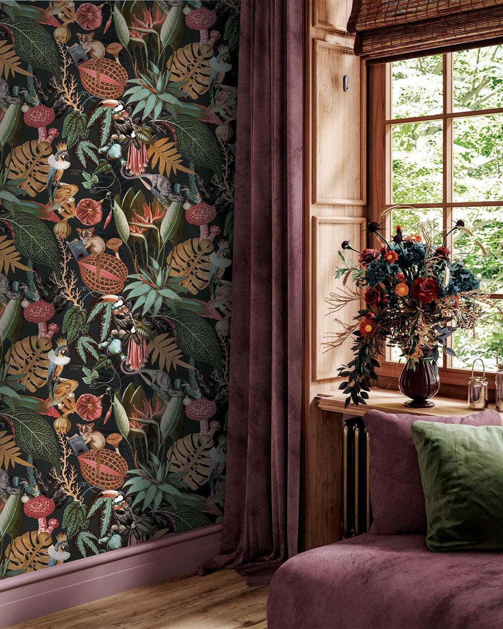 Black A Tropical Soiree Wallpaper R8967