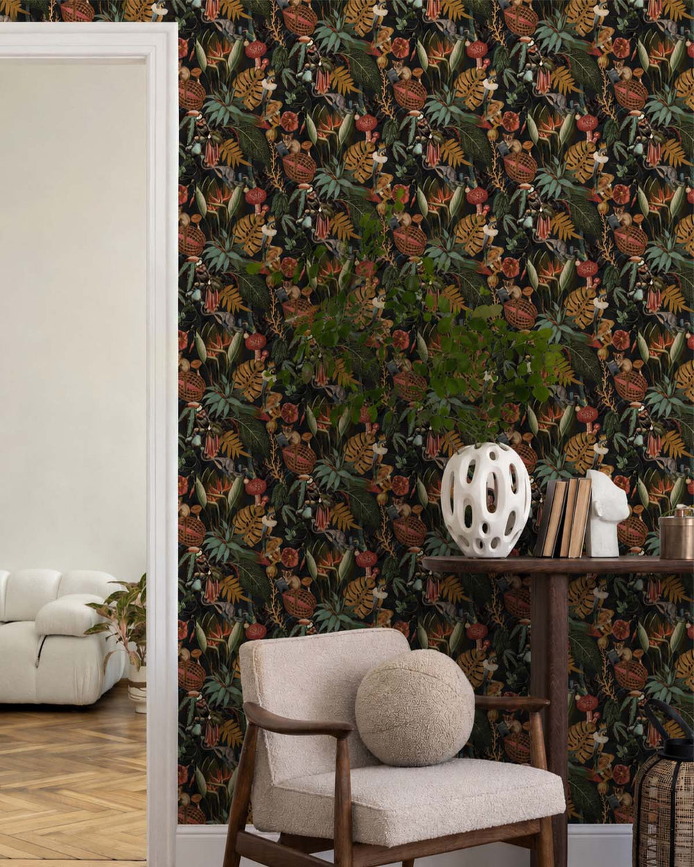 Black A Tropical Soiree Wallpaper R8967