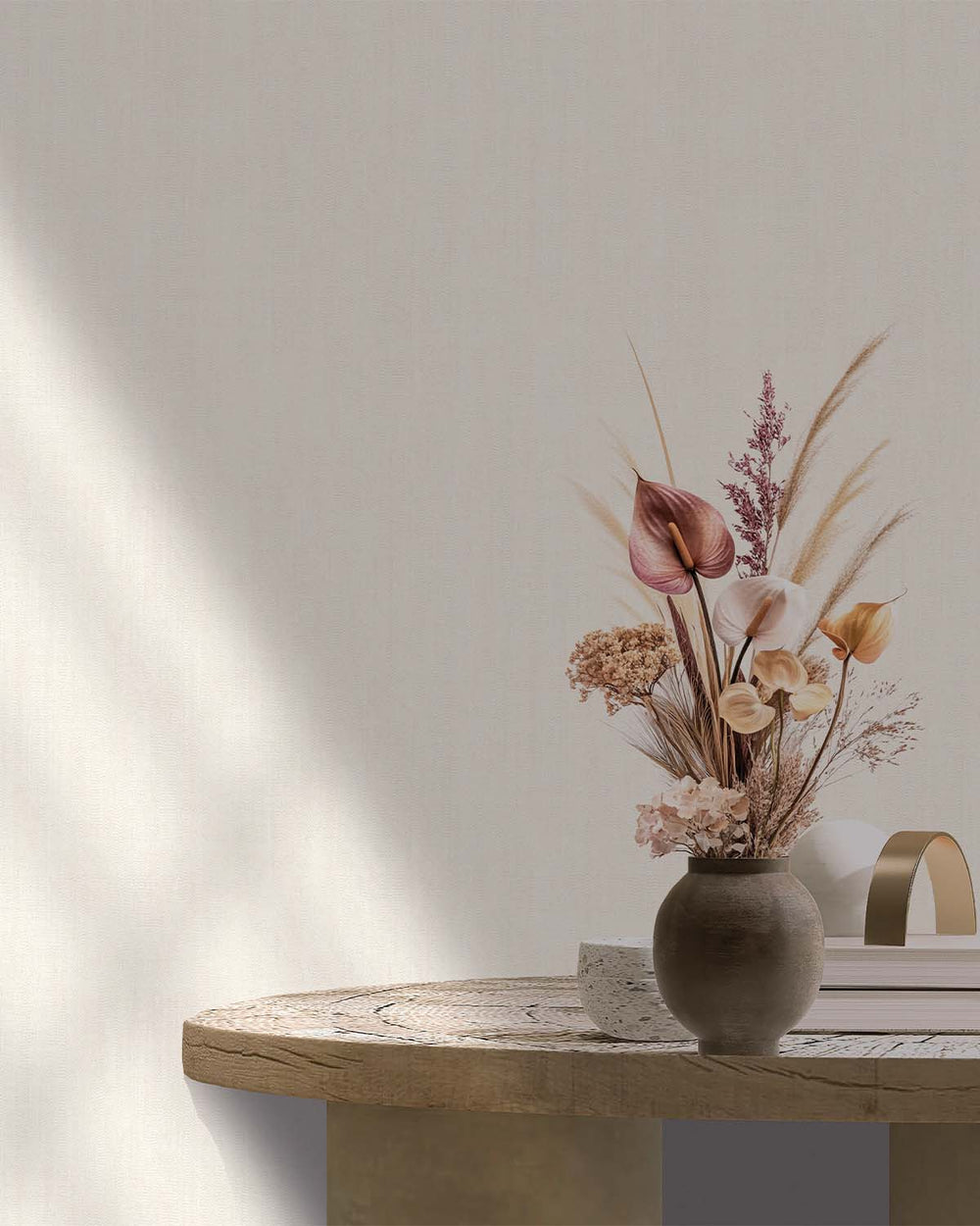 White Plain Textured Wallpaper R9016