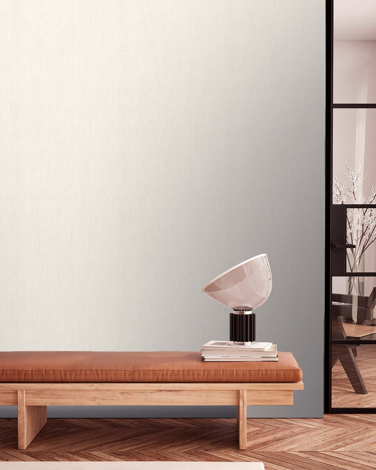 White Plain Textured Wallpaper R9016