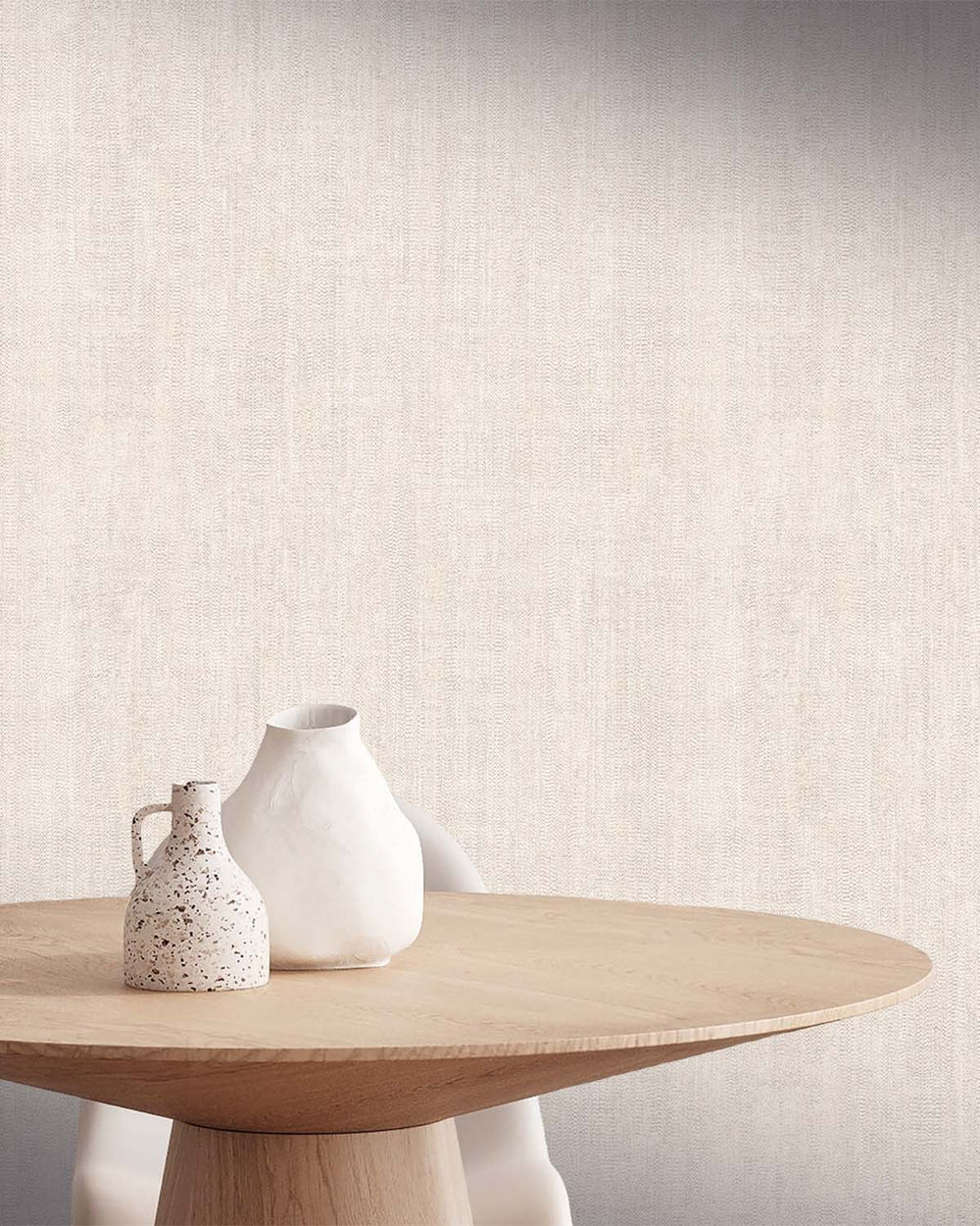 Light Taupe Plain Textured Wallpaper R9017