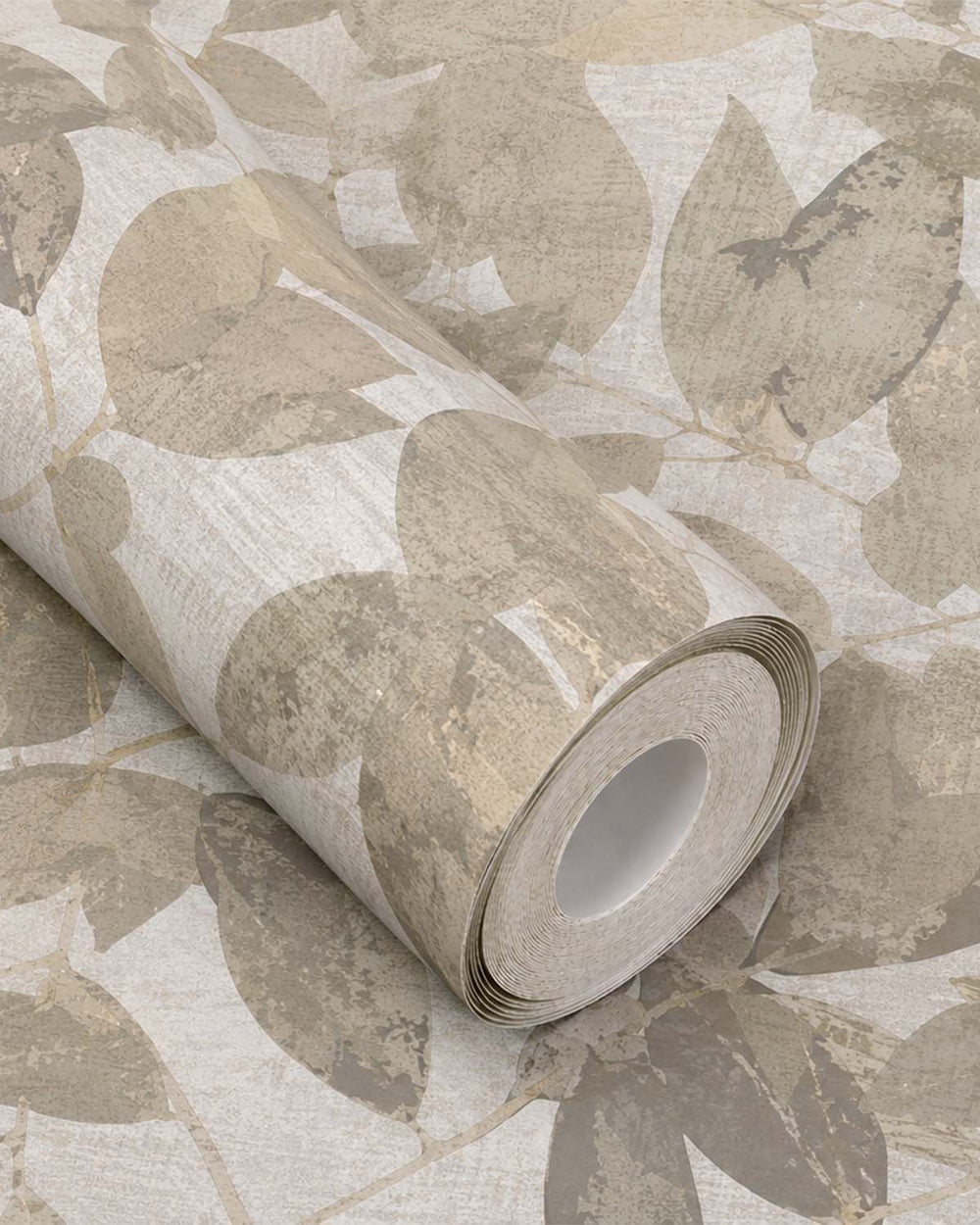 Warm Taupe Beech Tree Leaves Botanical Wallpaper R9144