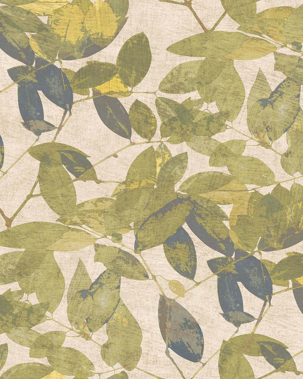 Golden Green Beech Tree Leaves Botanical Wallpaper R9145