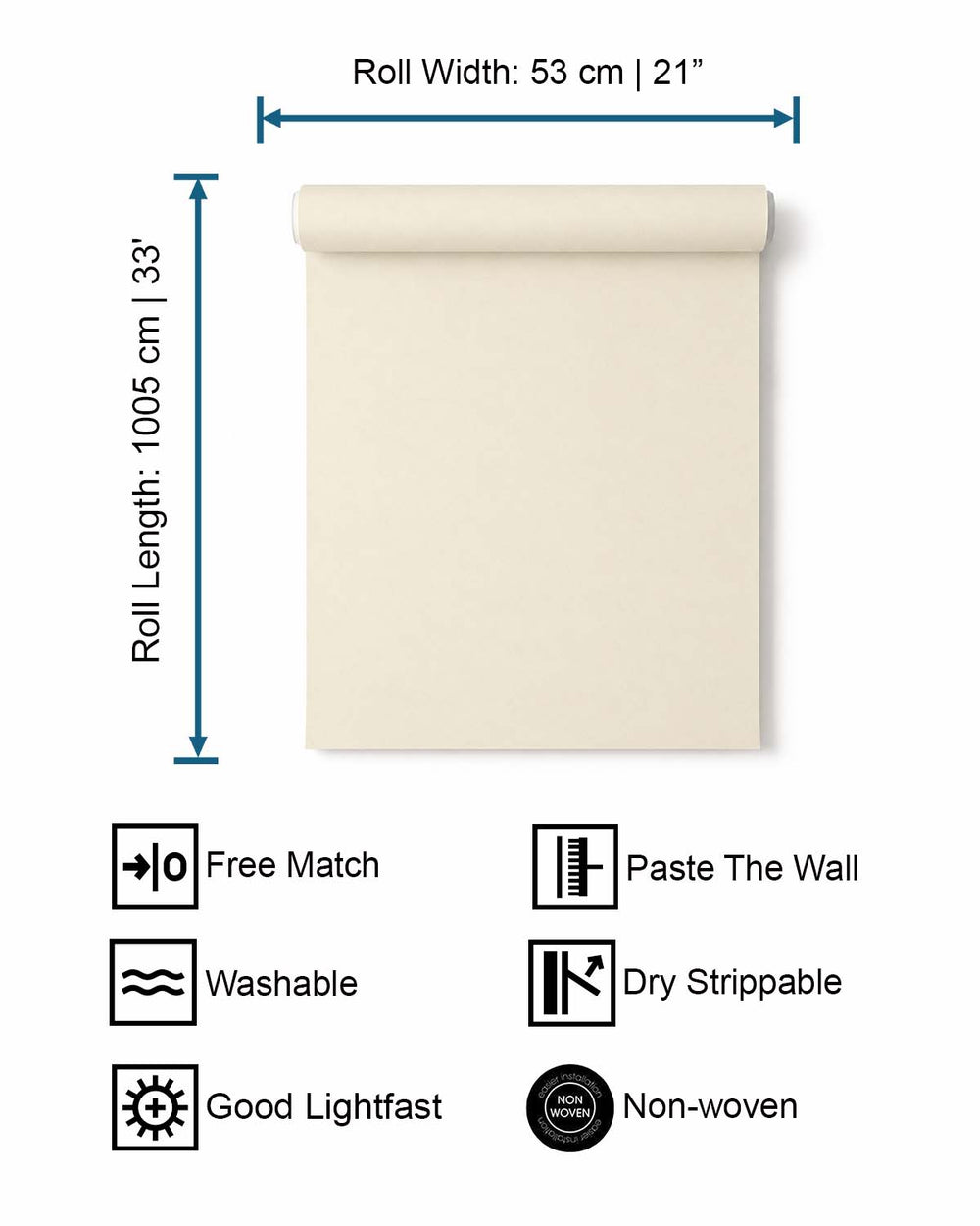 Lily White  Simple Plain Wallpaper R9151