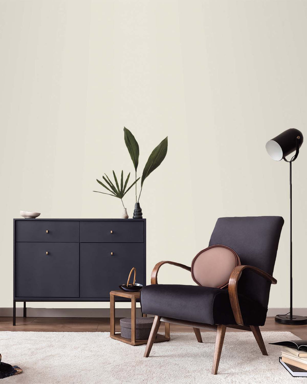Lily White  Simple Plain Wallpaper R9151