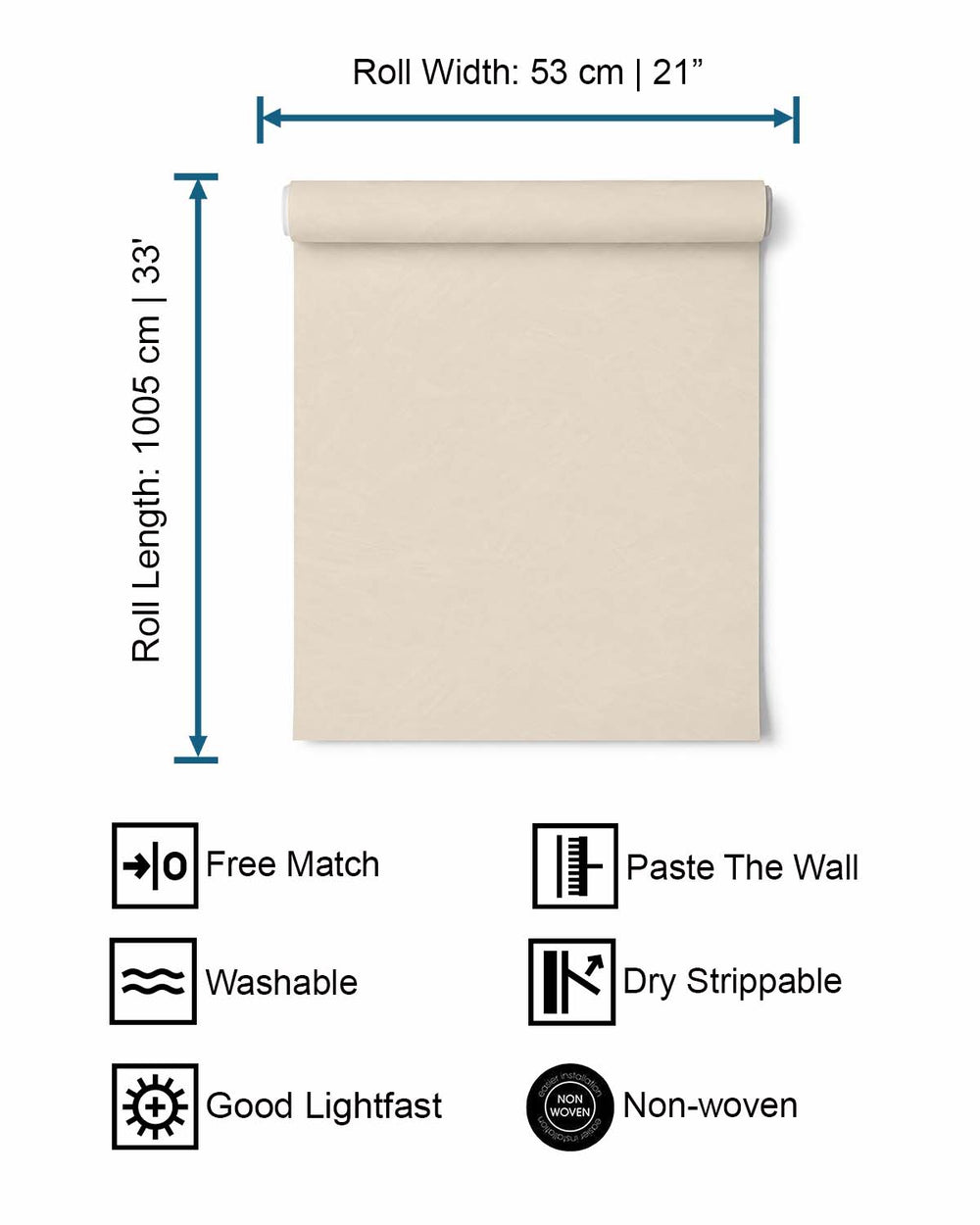 Sandy Ecru Simple Plain Wallpaper R9152