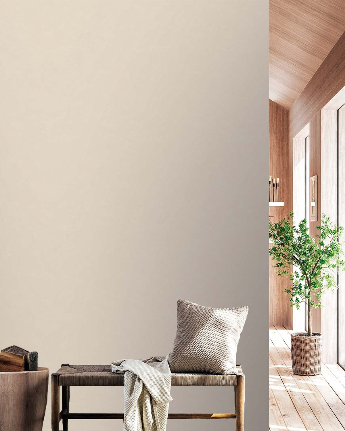 Sandy Ecru Simple Plain Wallpaper R9152