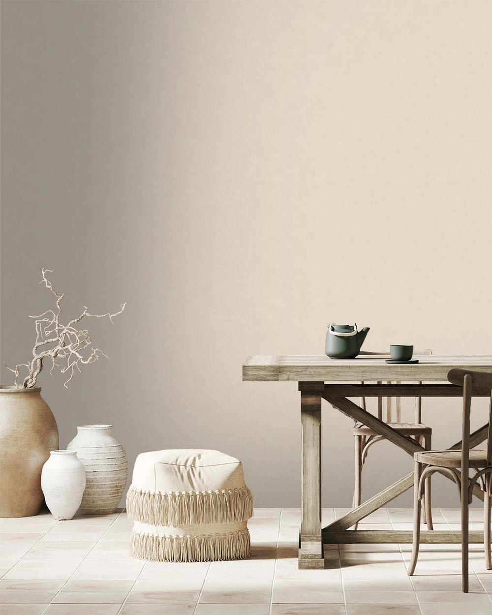 Sandy Ecru Simple Plain Wallpaper R9152