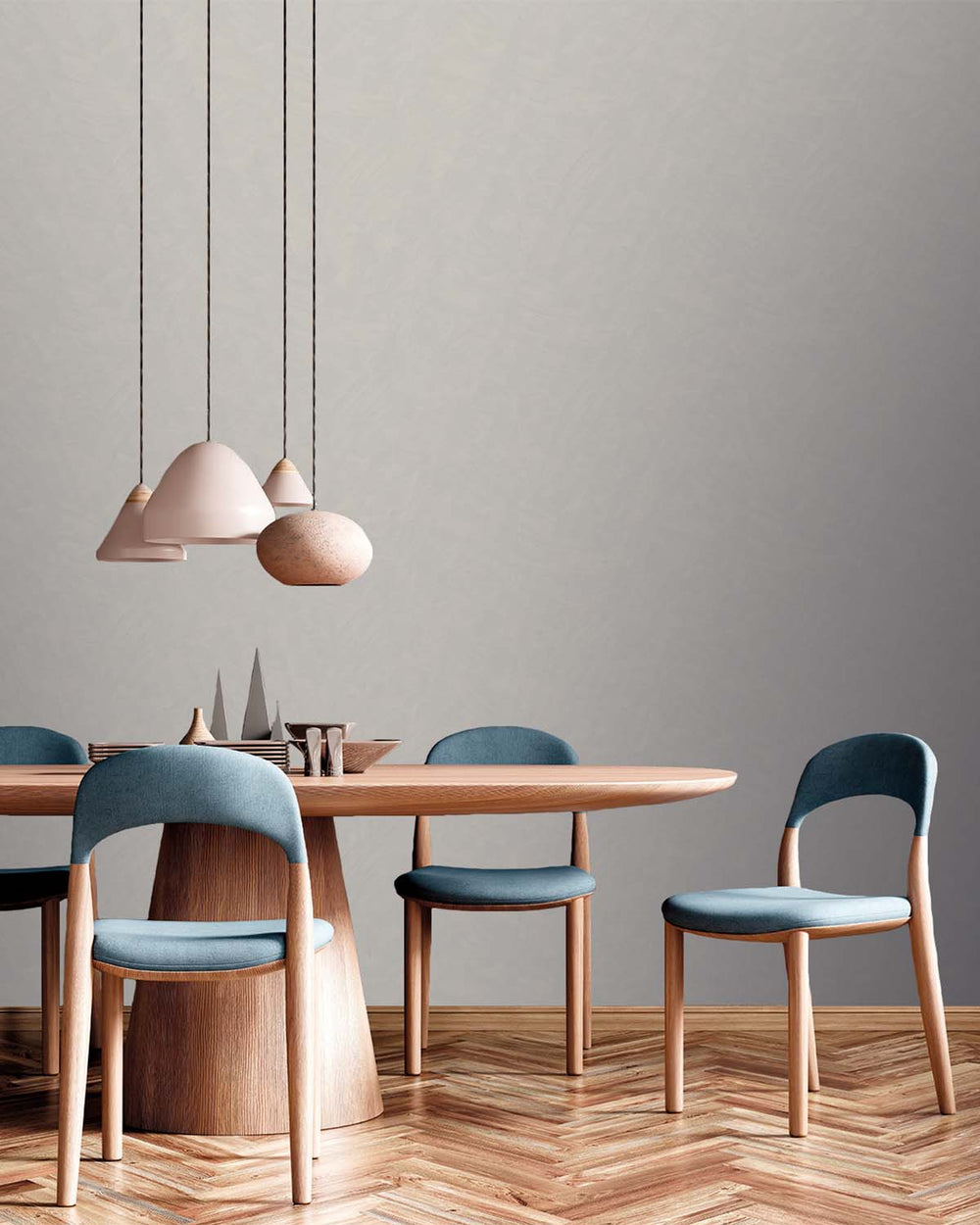 Gray Violet Simple Plain Wallpaper R9154