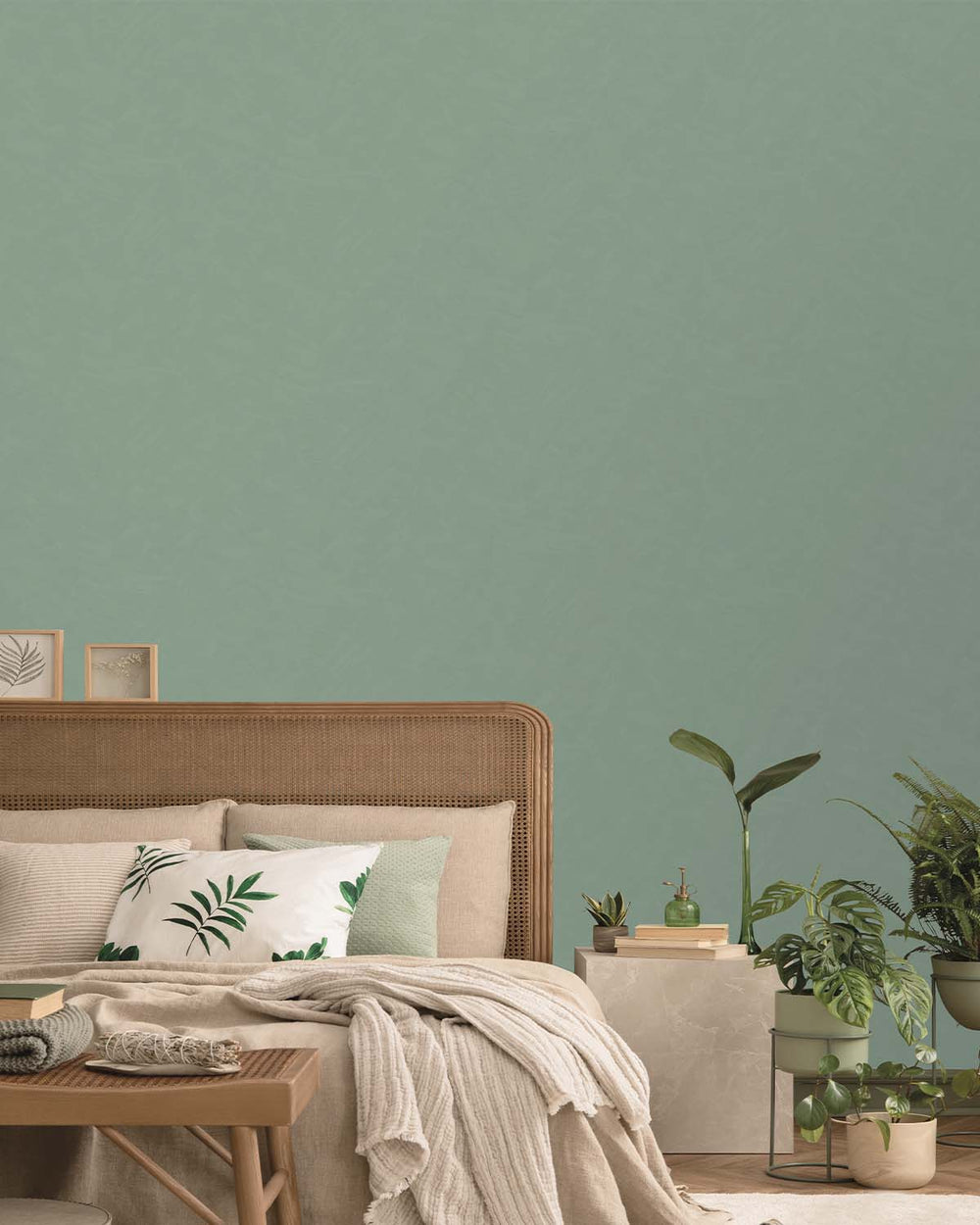 Sea Green Simple Plain Wallpaper R9162