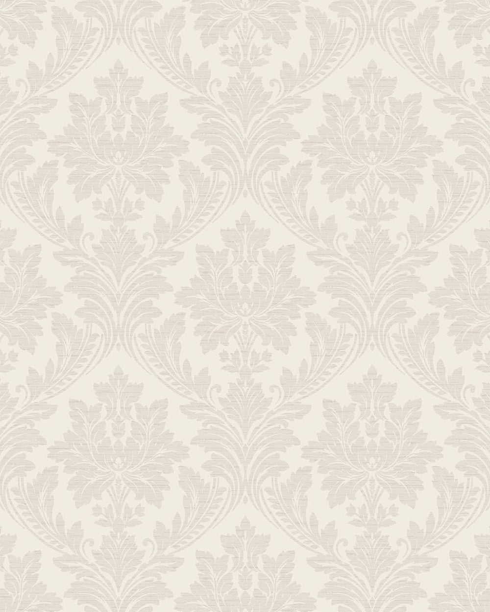 Taupe Classic Floral Damask Wallpaper R9206