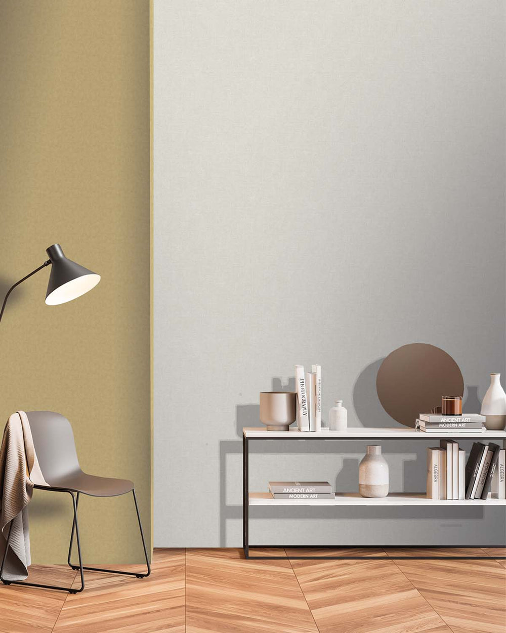 Grey Plain Textured Wallpaper R9229