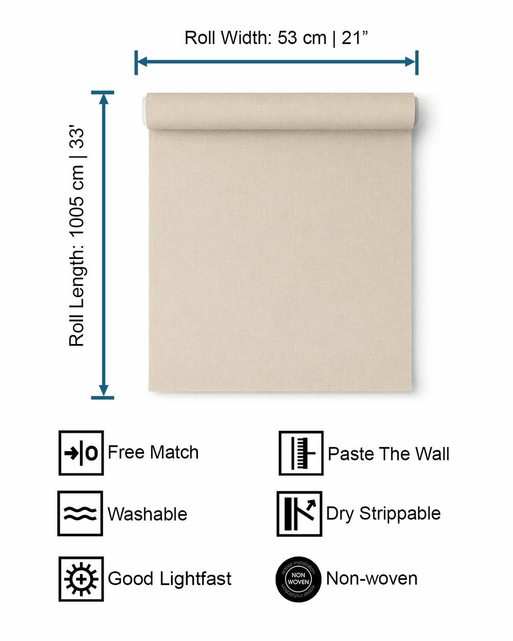 Taupe Plain Textured Wallpaper R9231